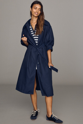 Maeve Crop-Sleeve Trench Coat | AnthroHome