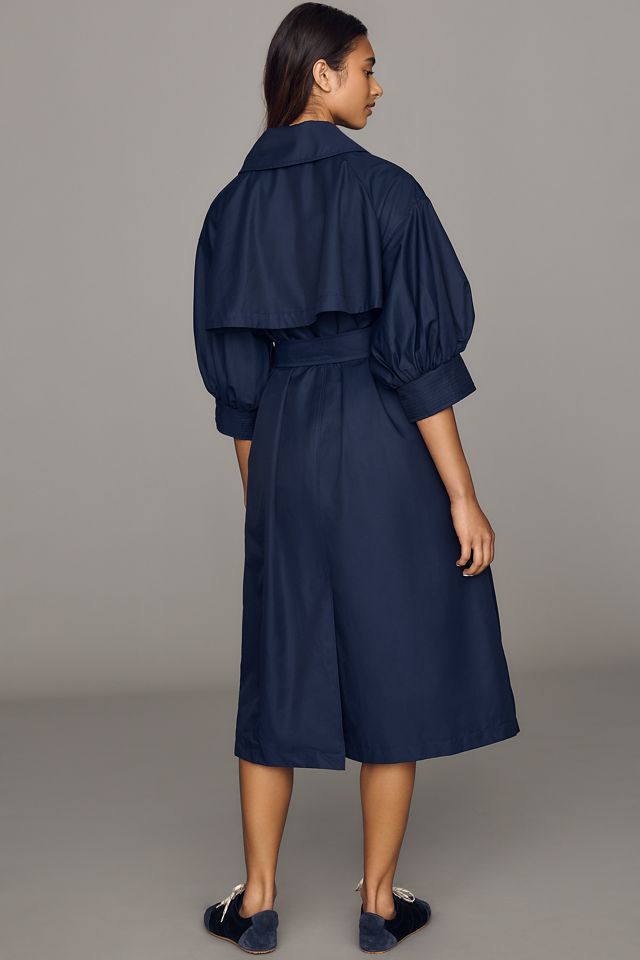 Maeve Crop-Sleeve Trench Coat #2
