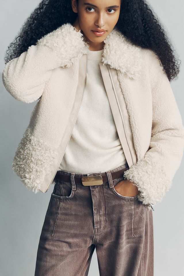 Maeve Mixed Faux Fur Jacket #2