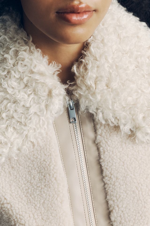 Maeve Mixed Faux Fur Jacket #3