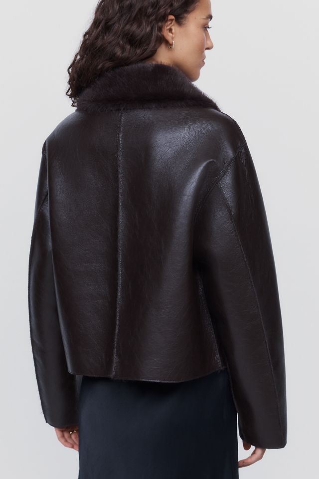 Maeve Reversible Faux Shearling Jacket #2