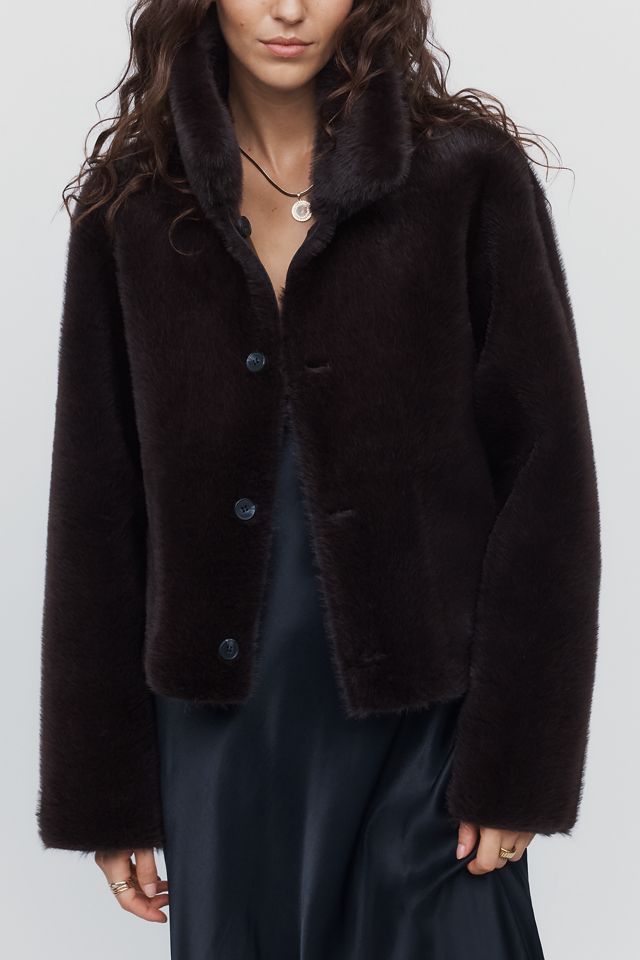 Maeve Reversible Faux Shearling Jacket #5