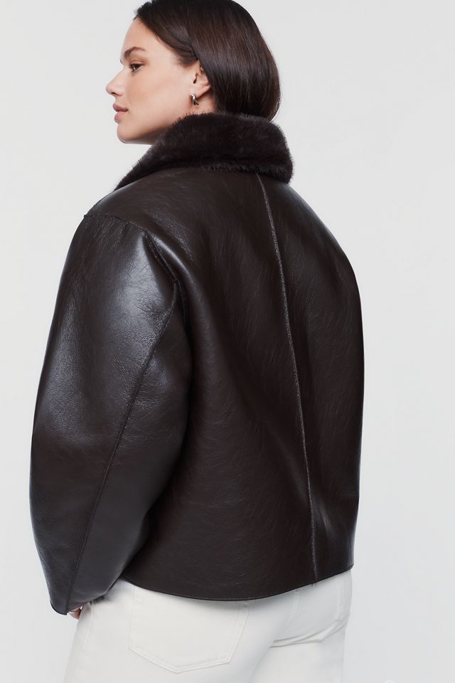 Maeve Reversible Faux Shearling Jacket #9