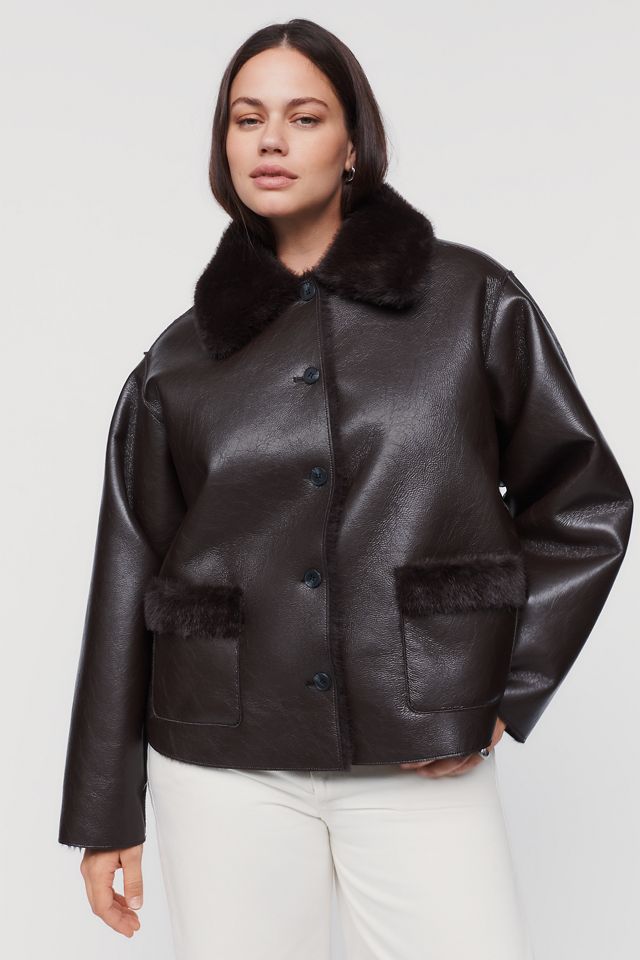 Maeve Reversible Faux Shearling Jacket #6