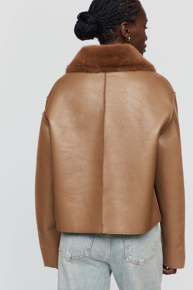 Maeve Reversible Faux-Shearling Jacket #2