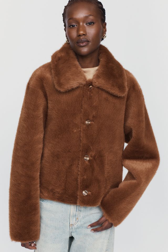 Maeve Reversible Faux-Shearling Jacket #1
