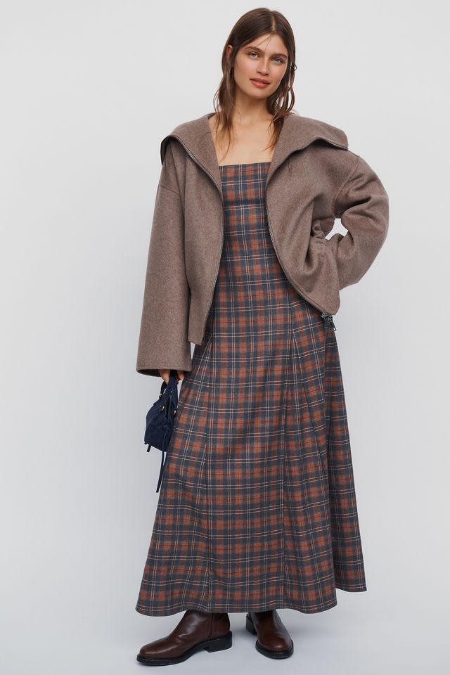 Maeve Peplum Funnel-Neck Jacket #1