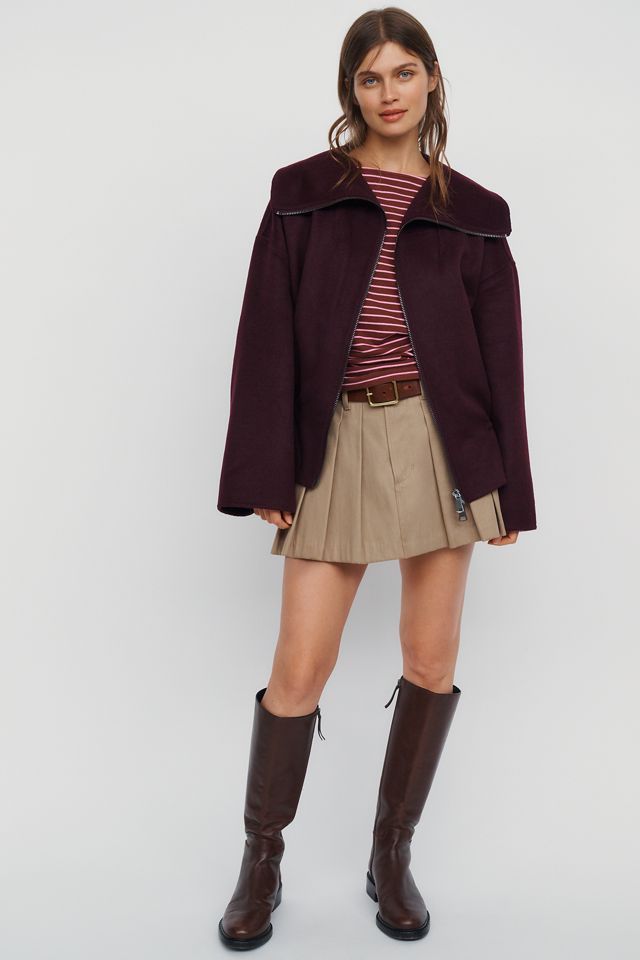 Maeve Peplum Funnel Neck Jacket #2