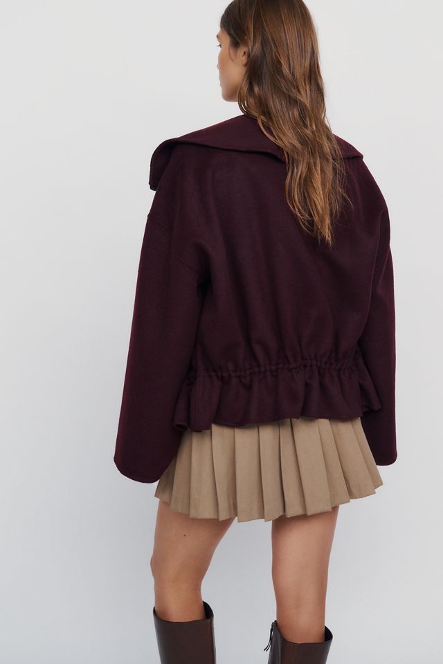 Maeve Peplum Funnel Neck Jacket #3