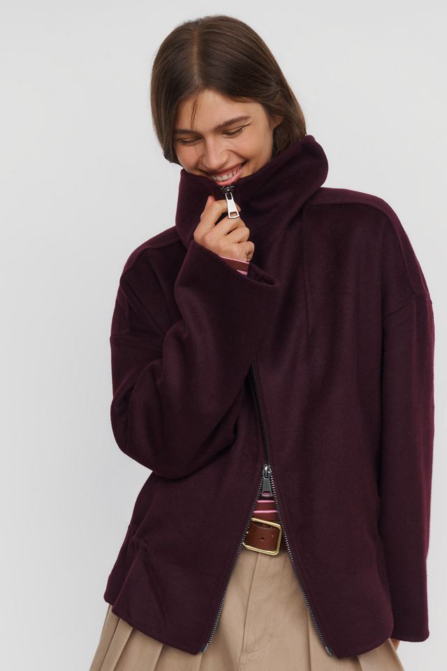 Maeve Peplum Funnel Neck Jacket #5