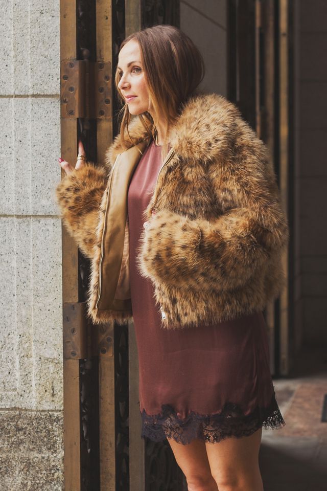 @merricksart x Anthropologie Faux Fur Jacket  #6