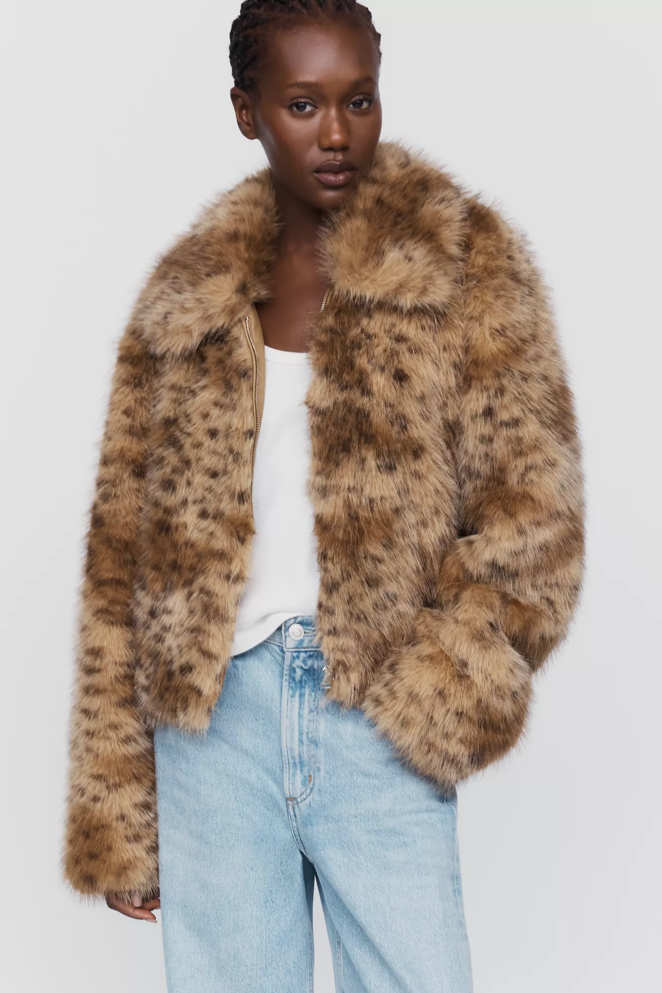 @merricksart x Anthropologie Rae Faux Fur Jacket