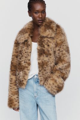 @merricksart x Anthropologie Rae Faux Fur Jacket