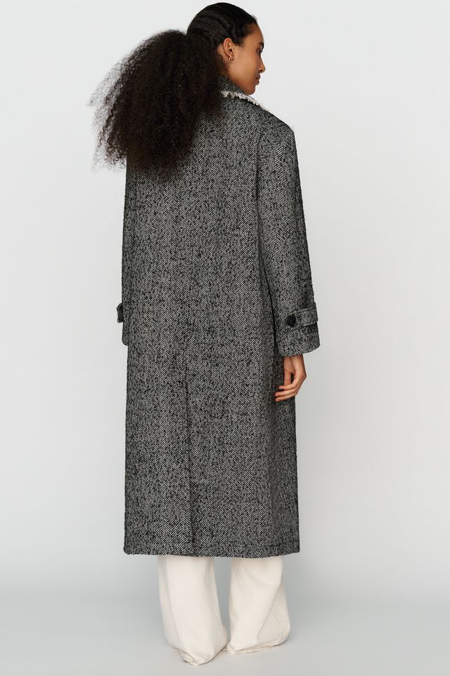 Pilcro Juliet Fringed Trim Longline Coat #1