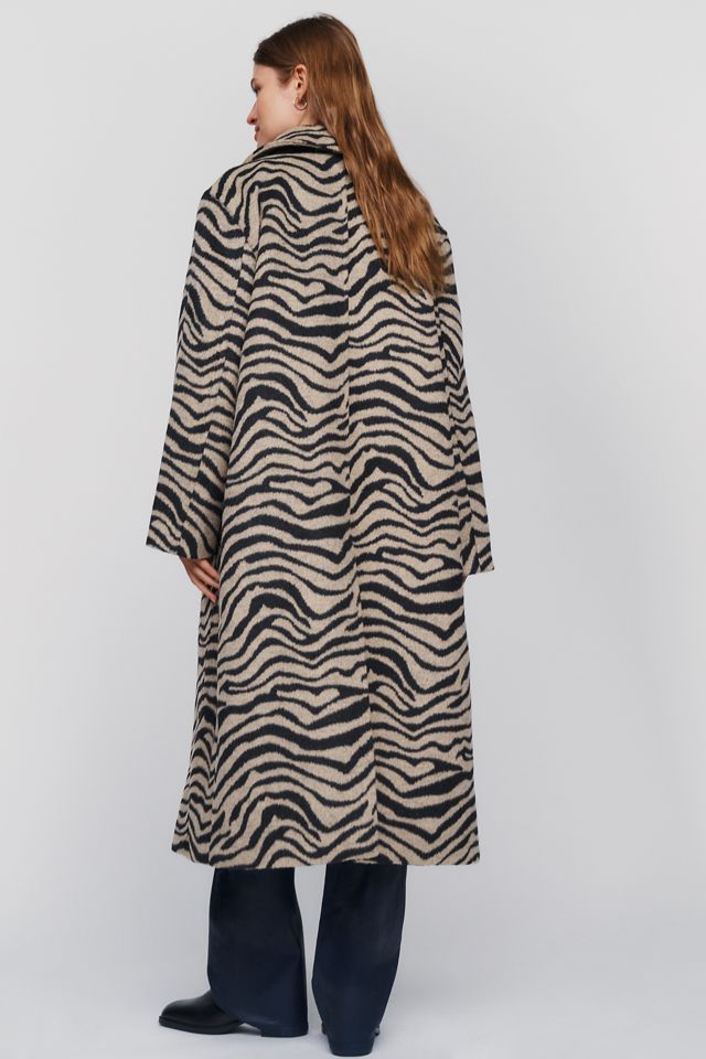Maeve Oversized Animal Print Coat #2