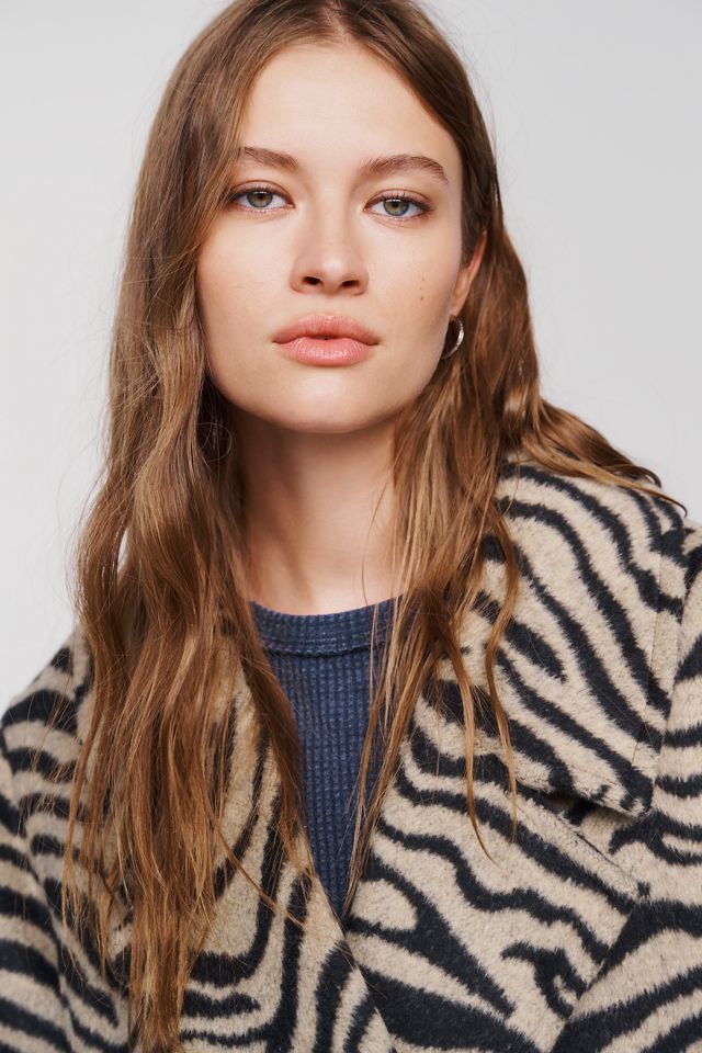 Maeve Oversized Animal Print Coat #3