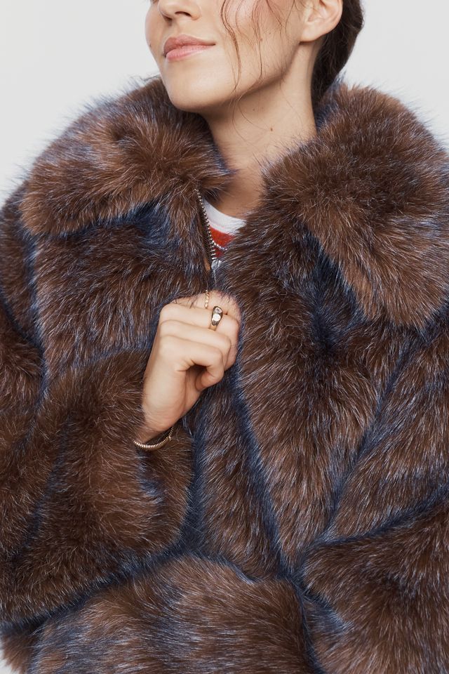 By Anthropologie Faux Fur Coat #3