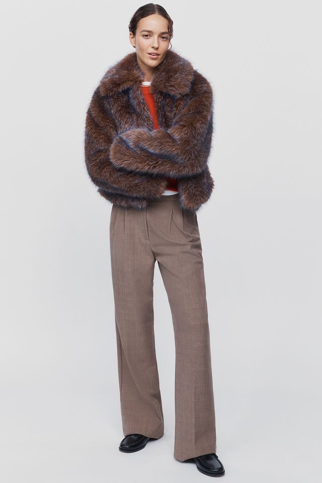 By Anthropologie Faux Fur Coat #4