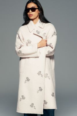 By Anthropologie Floral Oversized Coat