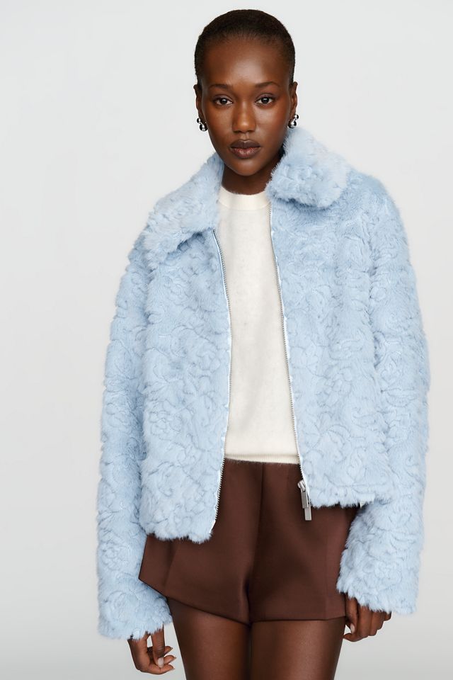 By Anthropologie Faux Fur Bomber Jacket #4