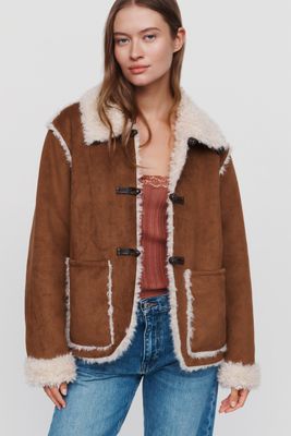 By Anthropologie Jacke aus Kunstwildleder