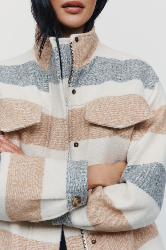 Pilcro Wool Blend Funnel Neck Coat #3