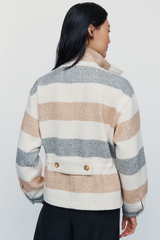Pilcro Wool Blend Funnel Neck Coat #4