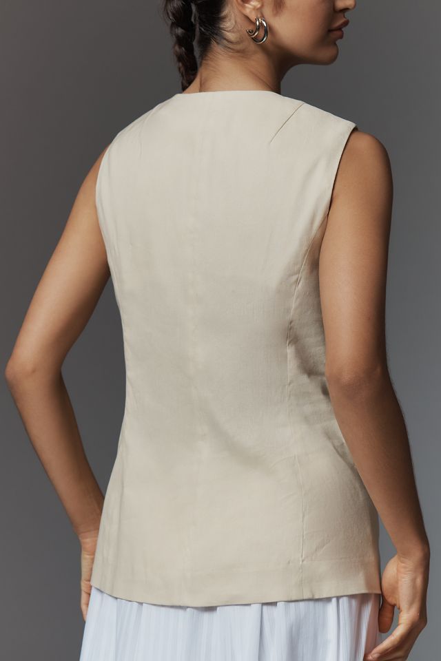 rag & bone Slade Linen Blend Vest #1