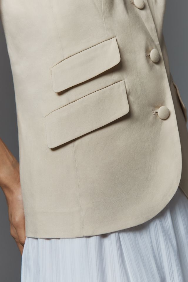 rag & bone Slade Linen Blend Vest #3