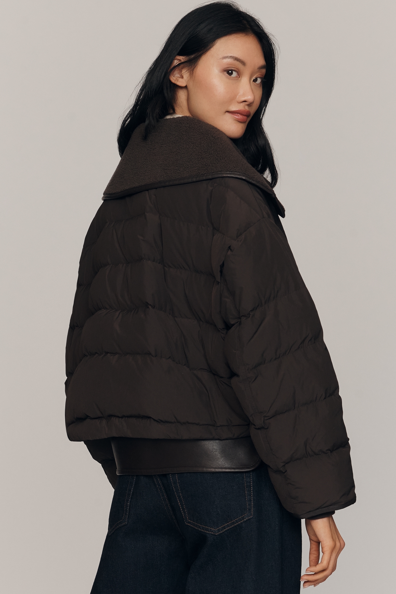 rag & bone Gloria Mixed Media Puffer Jacket