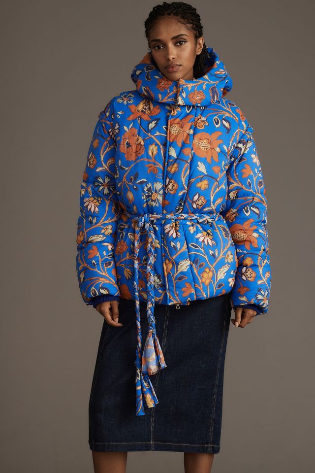 Louis Vuitton Blue Flower Monogram Puffer Jacket