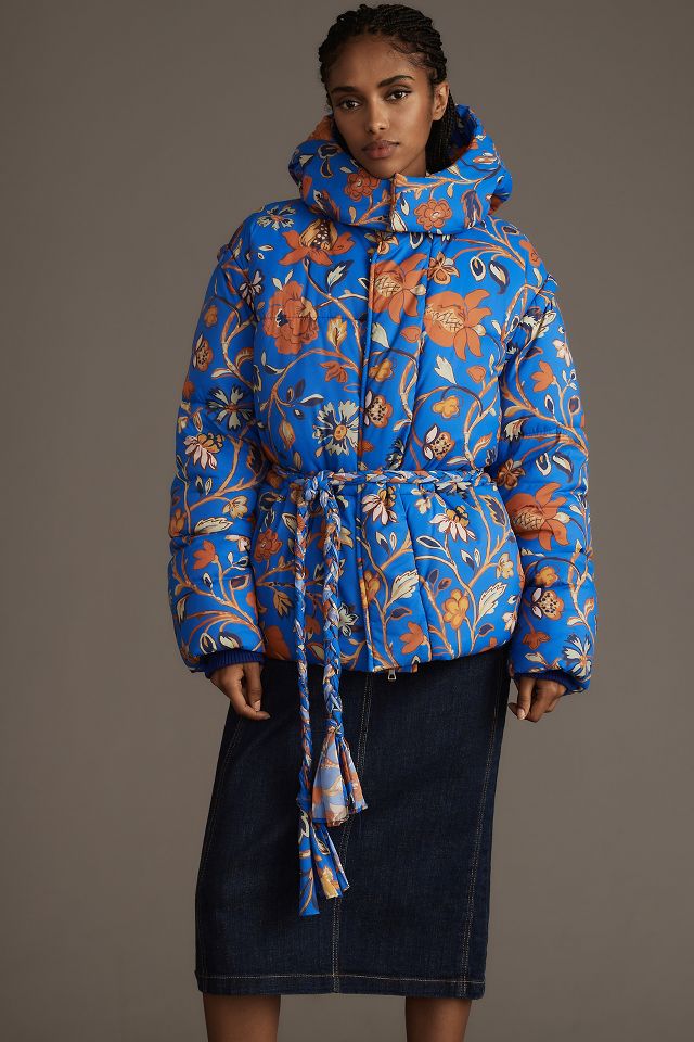 Louis Vuitton Blue Flower Monogram Puffer Jacket 