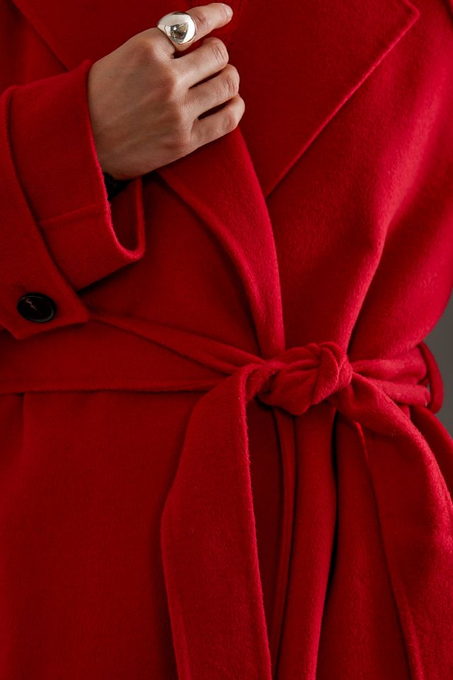 By Anthropologie Wool-Blend Wrap Coat #3