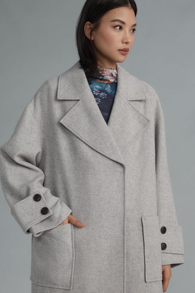 By Anthropologie Wool Blend Oversized Coat Anthropologie