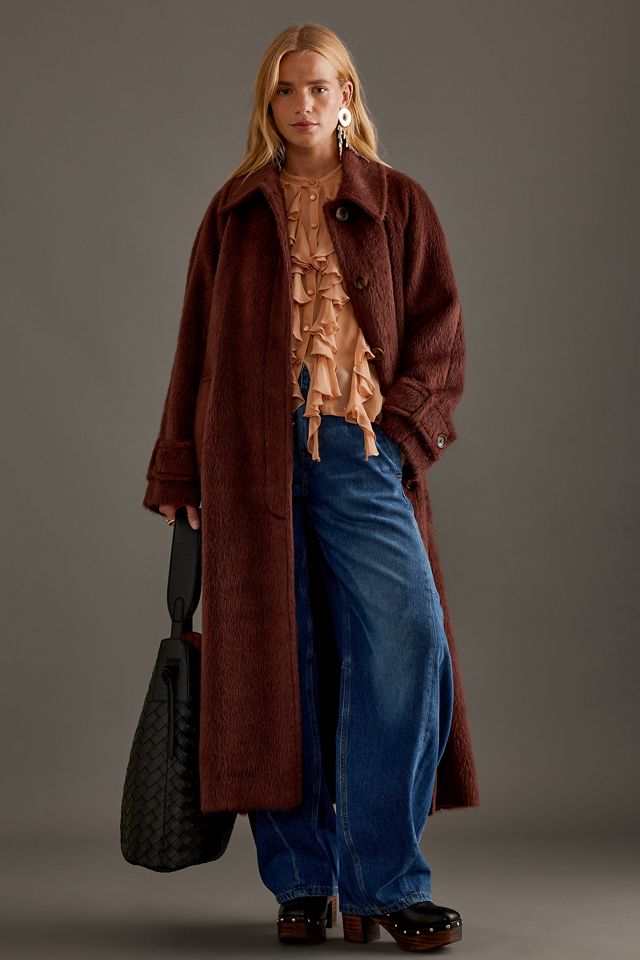 By Anthropologie Textured Maxi Coat #5