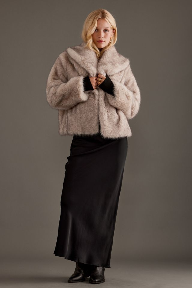 By Anthropologie Faux Fur Coat #3