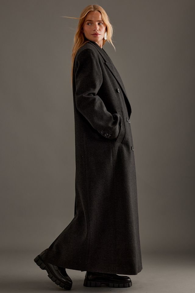 By Anthropologie Long Wool Coat #8