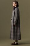 By Anthropologie Checked Wool Blend Coat