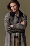 By Anthropologie Checked Wool Blend Coat