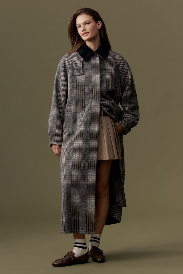 By Anthropologie Check Wool-Blend Coat   #13