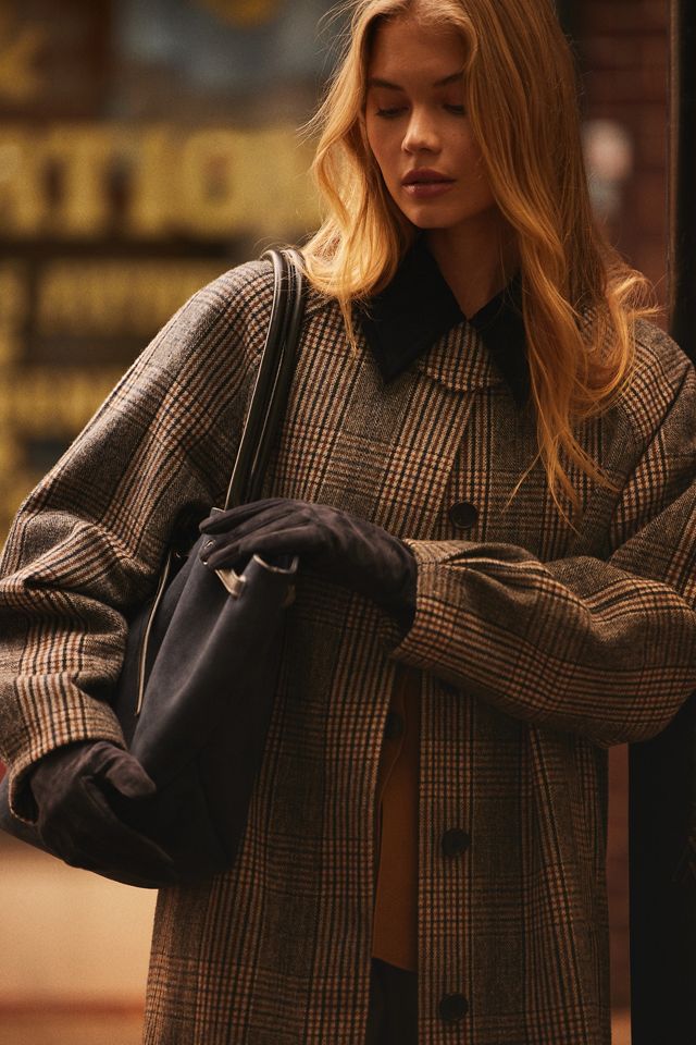 By Anthropologie Check Wool-Blend Coat   #1