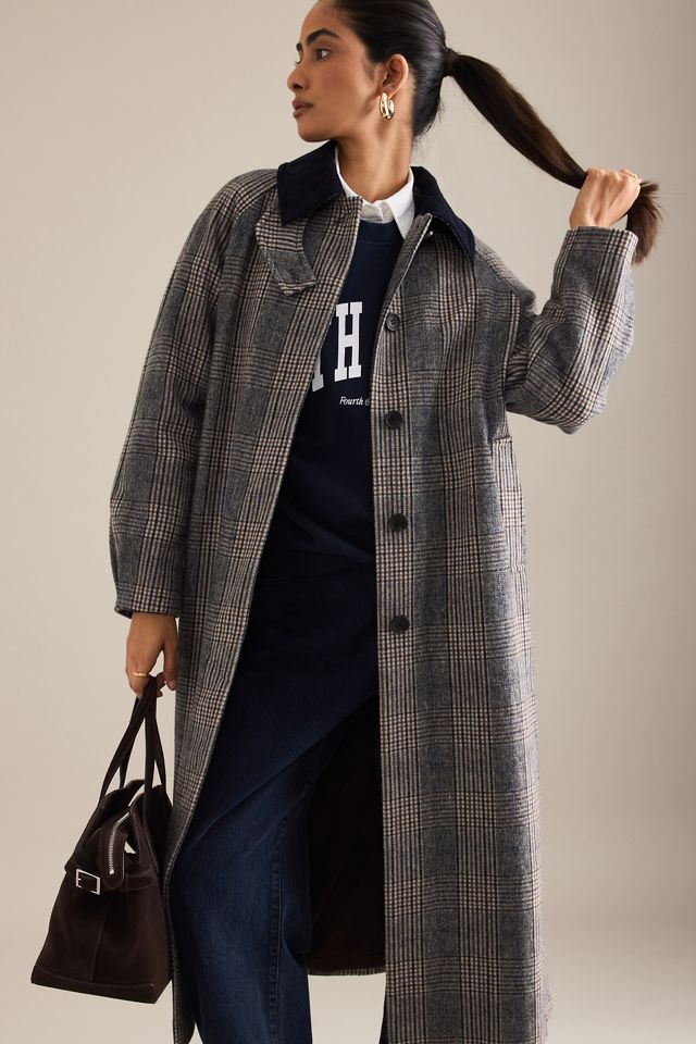 By Anthropologie Check Wool-Blend Coat   #4