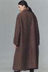 By Anthropologie Herringbone Wool Maxi Coat