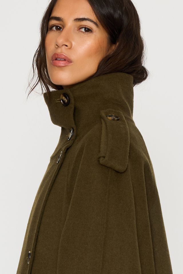 By Anthropologie Funnel-Neck Wool-Blend Maxi Coat #2