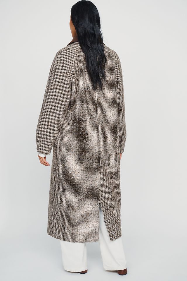 By Anthropologie Houndstooth Maxi Coat #3