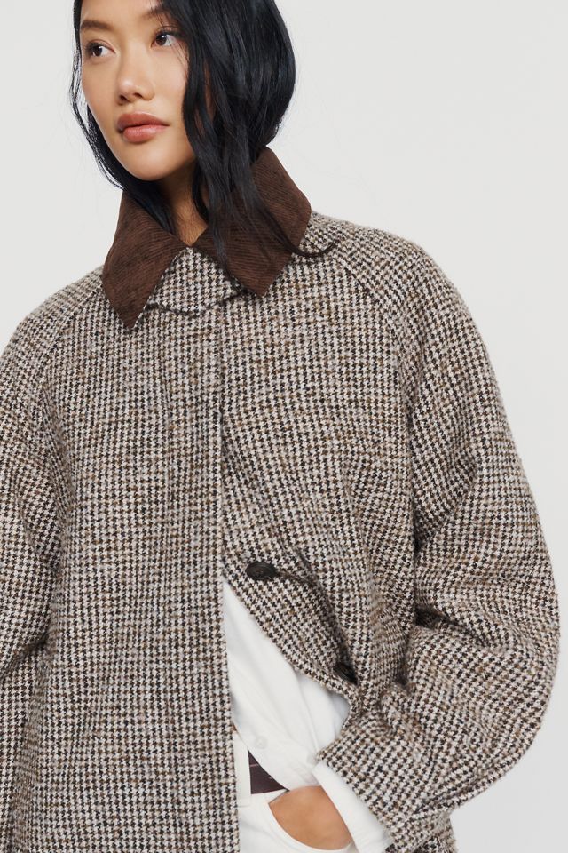 By Anthropologie Houndstooth Maxi Coat #4