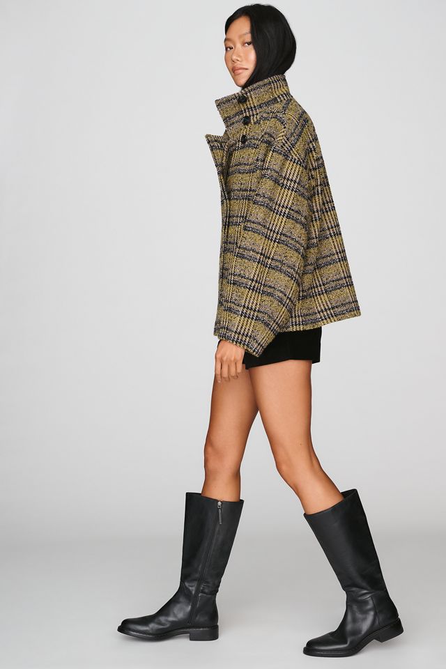 By Anthropologie Bouclé Funnel-Neck Coat #1