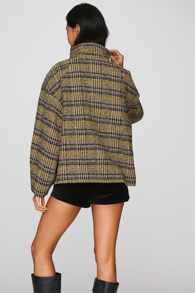 By Anthropologie Bouclé Funnel-Neck Coat #3