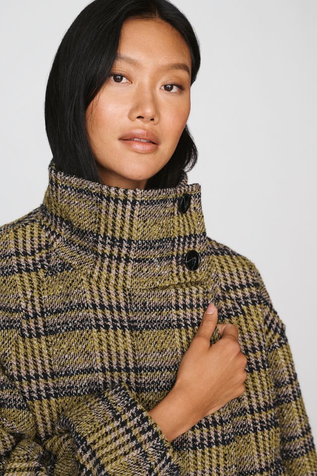 By Anthropologie Bouclé Funnel-Neck Coat #4