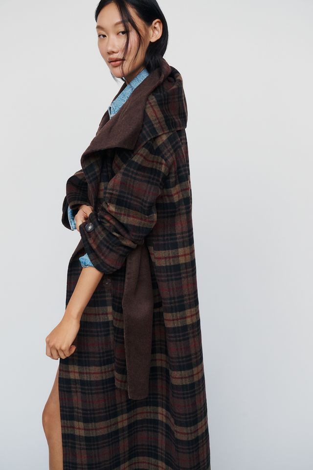 By Anthropologie Wool Blend Funnel Neck Coat #1